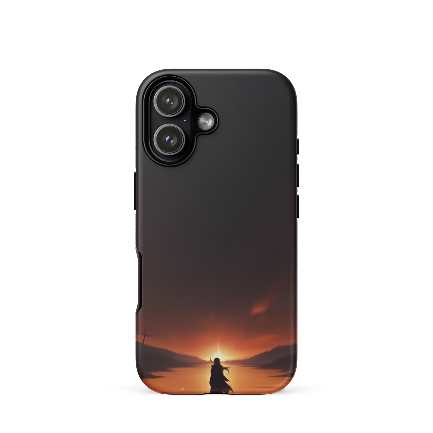 Coque iPhone® couché de soleil sur les enfers - iPhone 17 - Double Couche Rigide - SoulCase