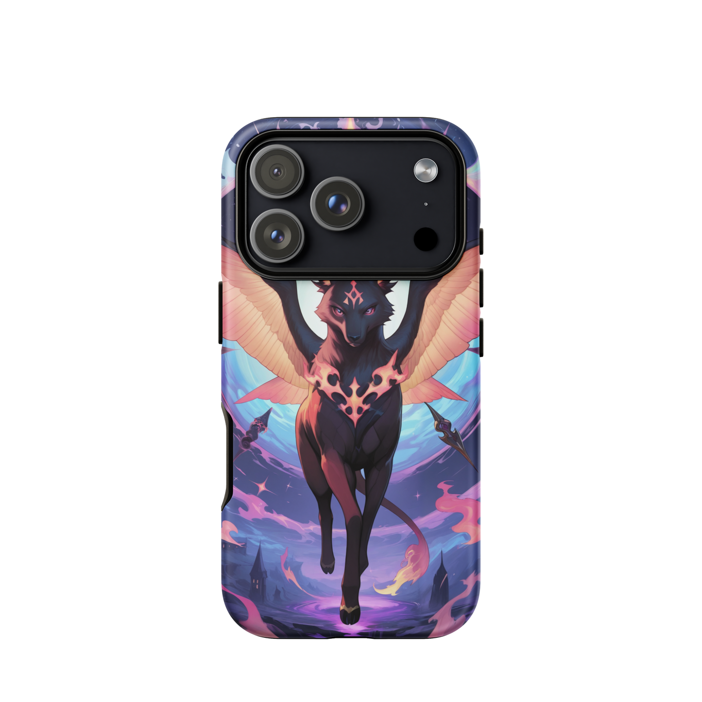 Coque iPhone® chien ailé - iPhone 17 Pro - Double Couche Rigide - SoulCase