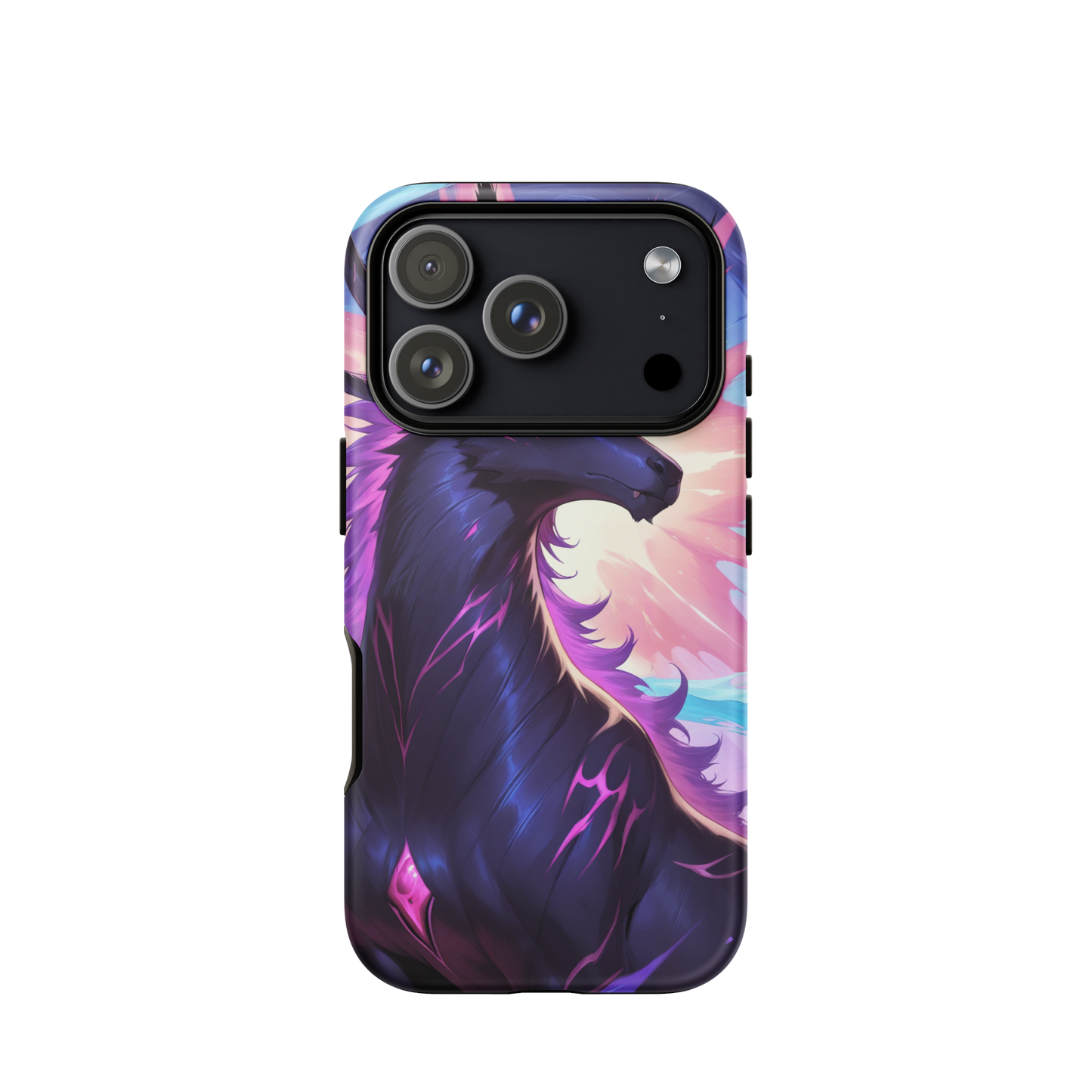 Coque iPhone® cheval ténébreux - iPhone 17 Pro - Double Couche Rigide - SoulCase