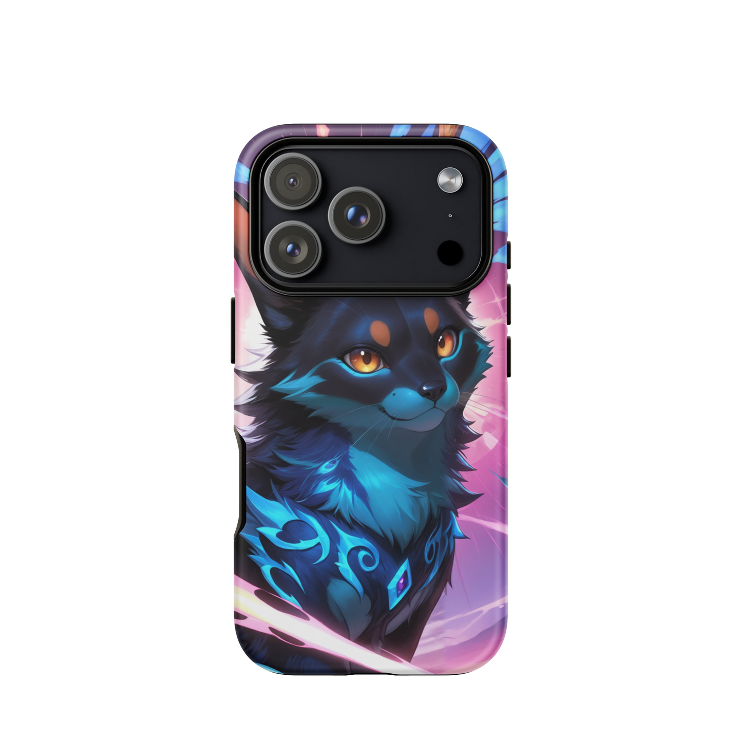 Coque iPhone® chat ténébreux - iPhone 17 Pro - Double Couche Rigide - SoulCase