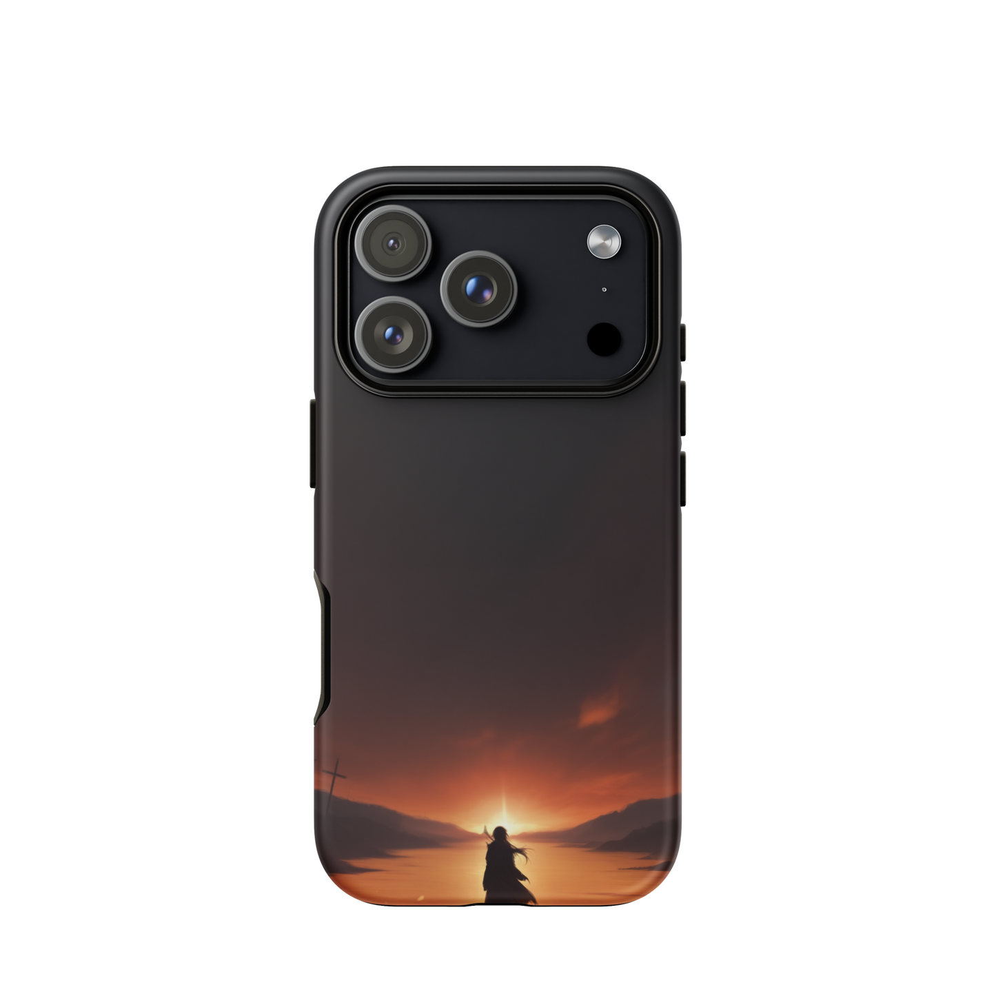 Coque iPhone® couché de soleil sur les enfers - iPhone 17 Pro - Double Couche Rigide - SoulCase