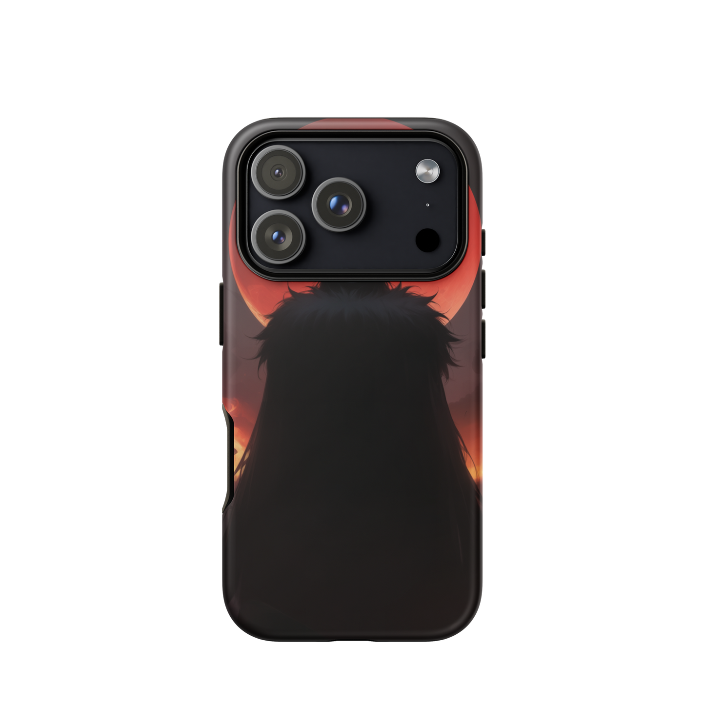 Coque iPhone® ombre de la lune rouge - iPhone 17 Pro - Double Couche Rigide - SoulCase