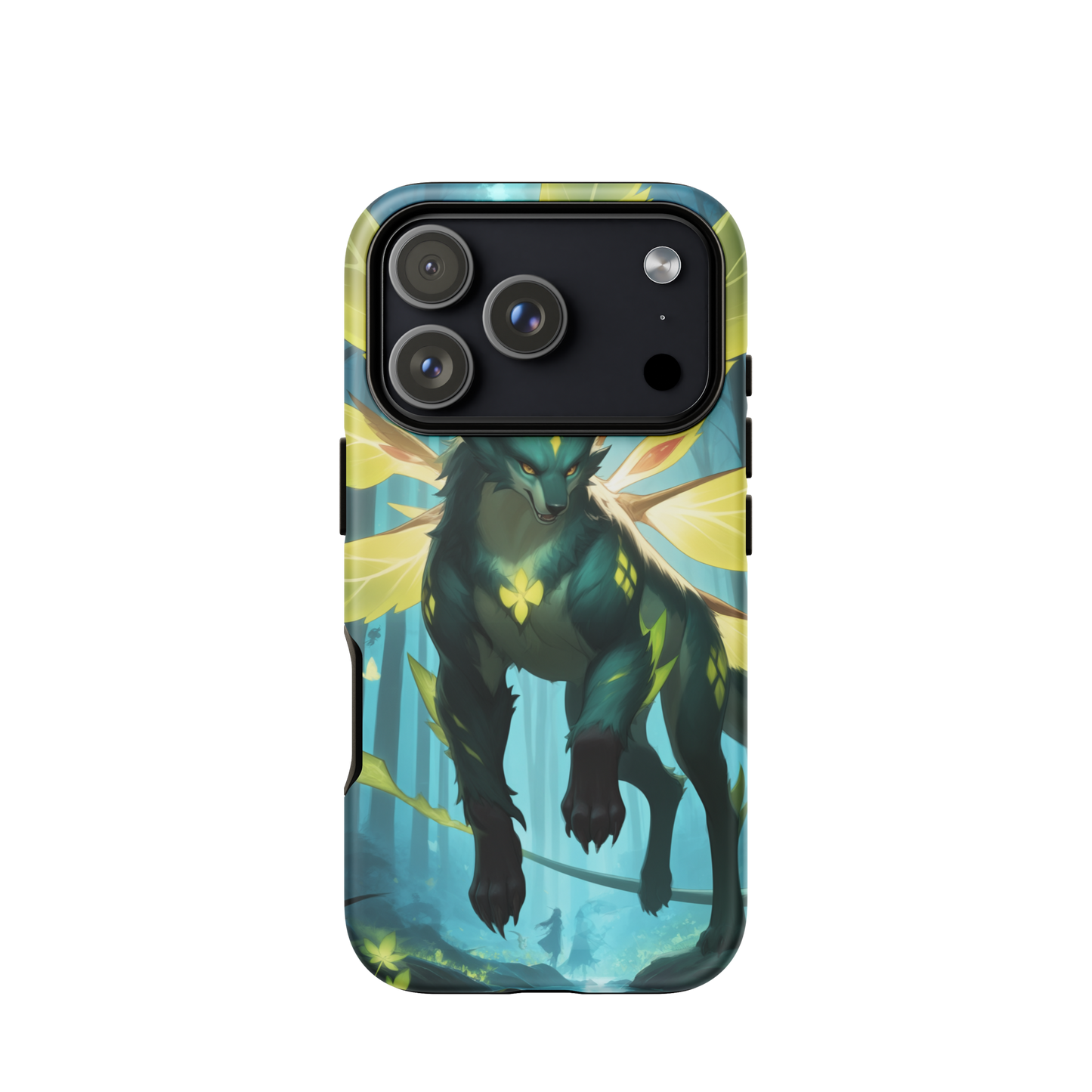 Coque iPhone® Jaguar Papillonnant - iPhone 17 Pro - Double Couche Rigide - SoulCase