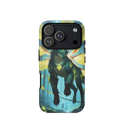 Coque iPhone® Jaguar Papillonnant - iPhone 17 Pro - Double Couche Rigide - SoulCase