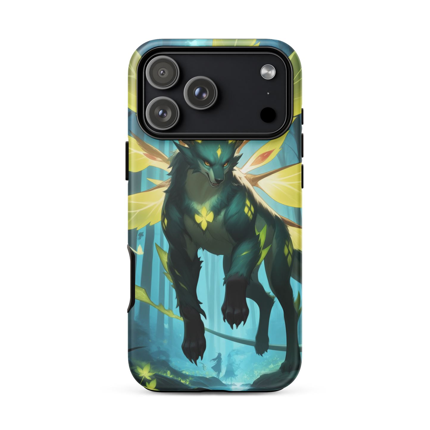 Coque iPhone® Jaguar Papillonnant - iPhone 17 Pro Max - Double Couche Rigide - SoulCase