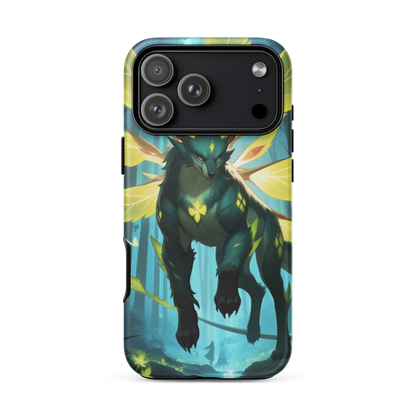 Coque iPhone® Jaguar Papillonnant - iPhone 17 Pro Max - Double Couche Rigide - SoulCase