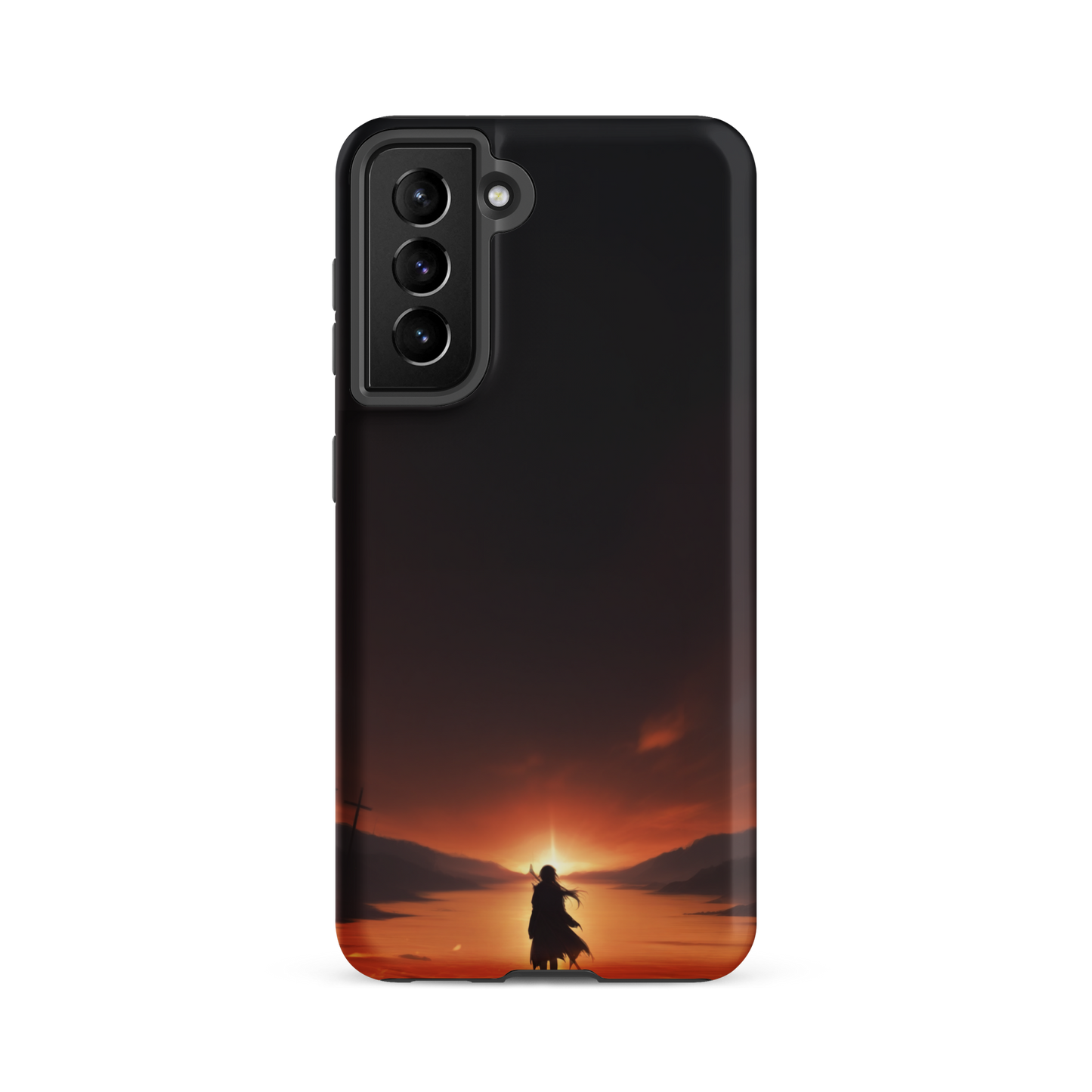 Coque Samsung® couché de soleil sur les enfers - Samsung Galaxy S21 FE - Double Couche Rigide - SoulCase