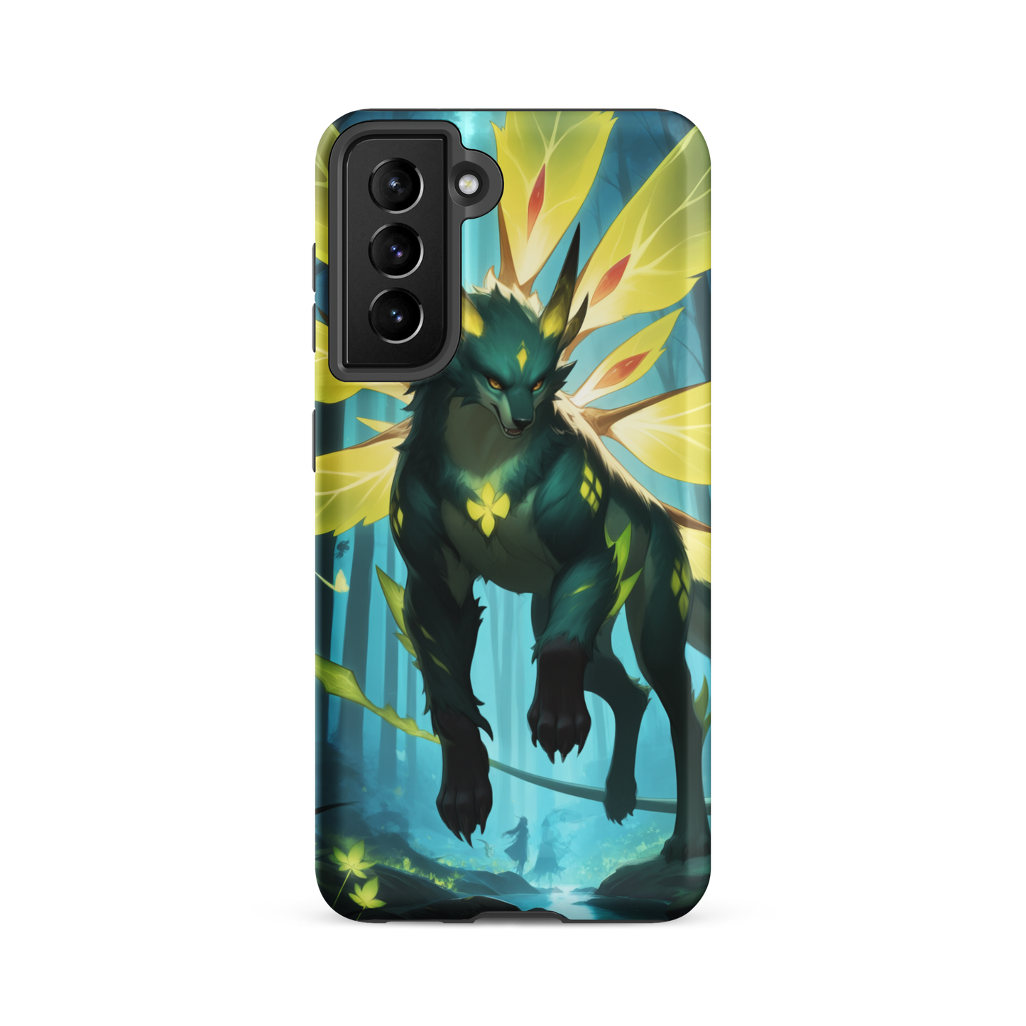 Coque Samsung® Jaguar Papillonnant - Samsung Galaxy S21 FE - Double Couche Rigide - SoulCase
