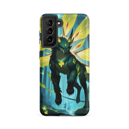 Coque Samsung® Jaguar Papillonnant - Samsung Galaxy S21 FE - Double Couche Rigide - SoulCase