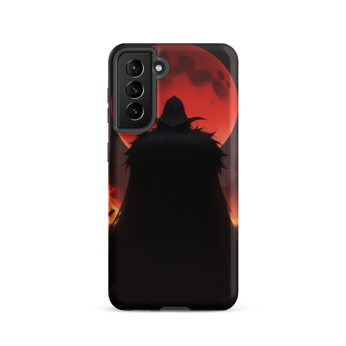 Coque Samsung® ombre de la lune rouge - Samsung Galaxy S21 - Double Couche Rigide - SoulCase