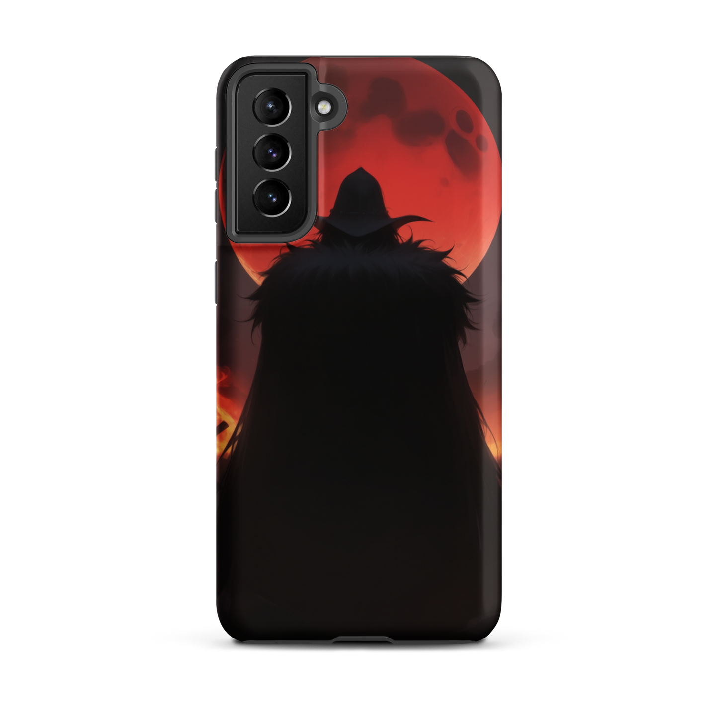 Coque Samsung® ombre de la lune rouge - Samsung Galaxy S21 Plus - Double Couche Rigide - SoulCase