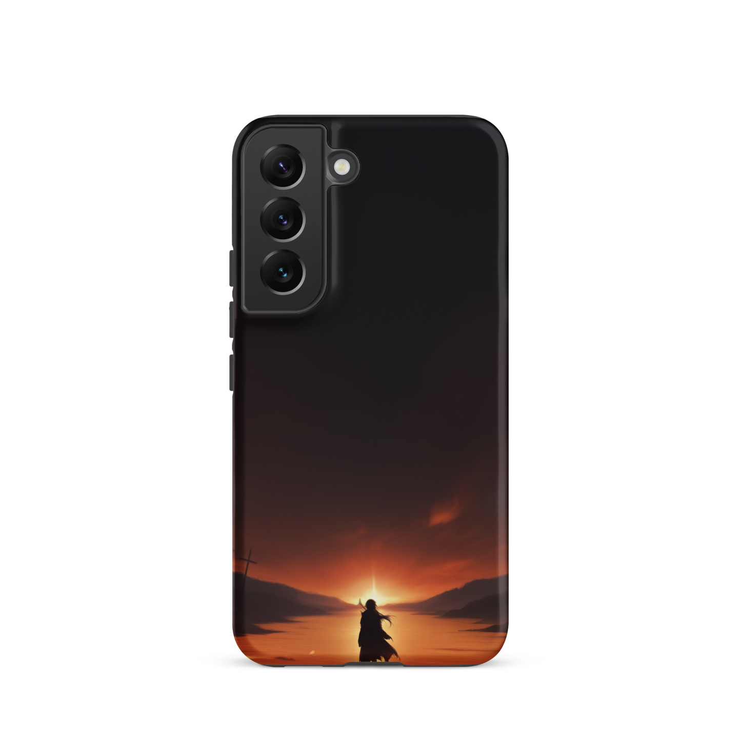 Coque Samsung® couché de soleil sur les enfers - Samsung Galaxy S22 - Double Couche Rigide - SoulCase