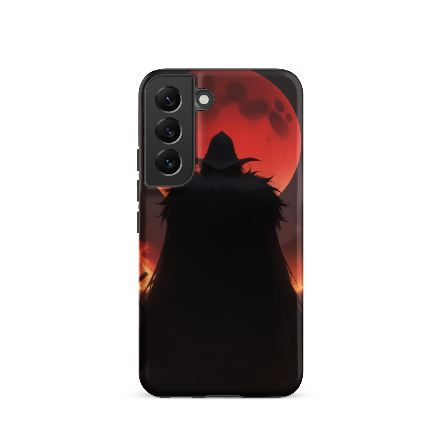 Coque Samsung® ombre de la lune rouge - Samsung Galaxy S22 - Double Couche Rigide - SoulCase