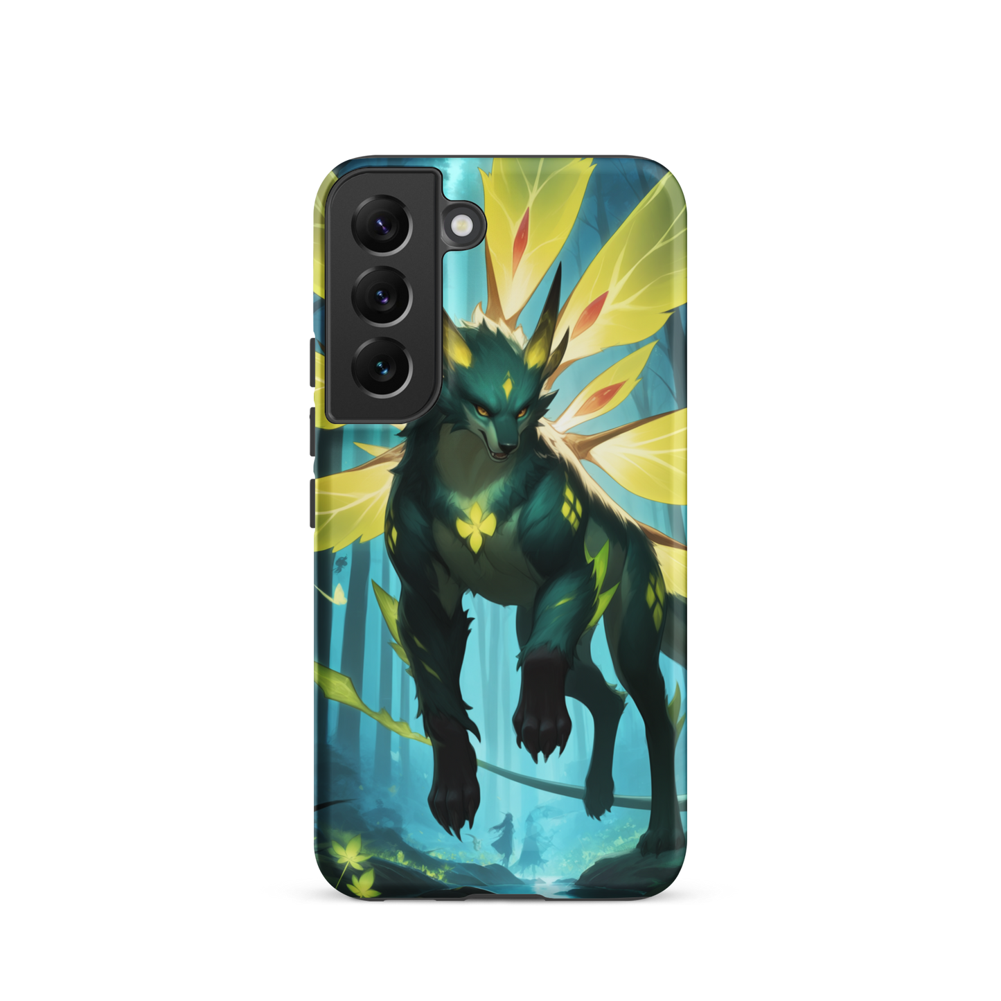 Coque Samsung® Jaguar Papillonnant - Samsung Galaxy S22 - Double Couche Rigide - SoulCase