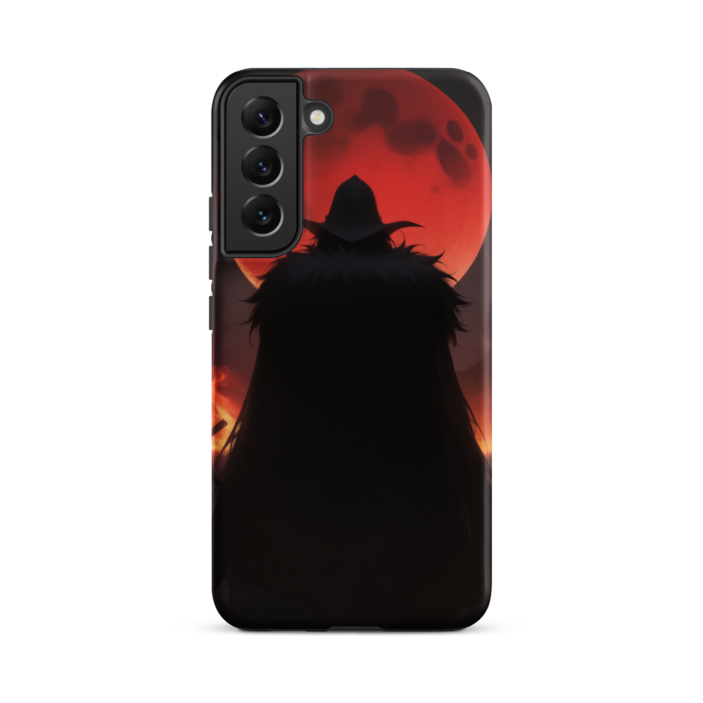 Coque Samsung® ombre de la lune rouge - Samsung Galaxy S22 Plus - Double Couche Rigide - SoulCase