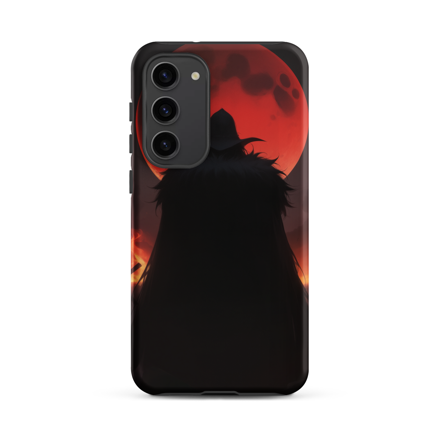 Coque Samsung® ombre de la lune rouge - Samsung Galaxy S23 Plus - Double Couche Rigide - SoulCase