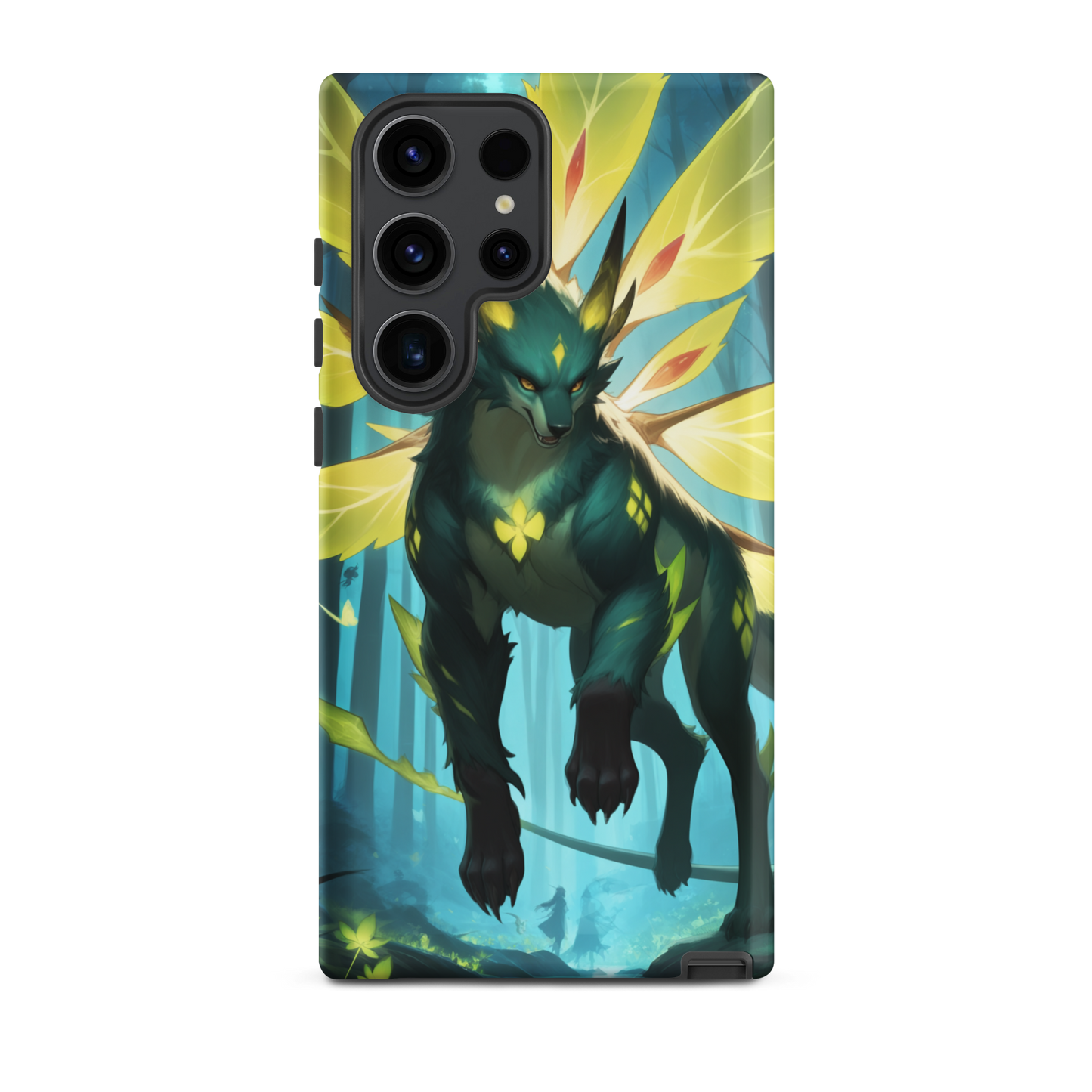 Coque Samsung® Jaguar Papillonnant - Samsung Galaxy S23 Ultra - Double Couche Rigide - SoulCase