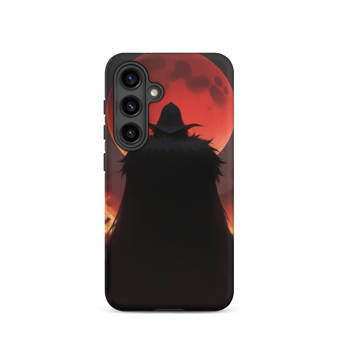 Coque Samsung® ombre de la lune rouge - Samsung Galaxy S24 - Double Couche Rigide - SoulCase
