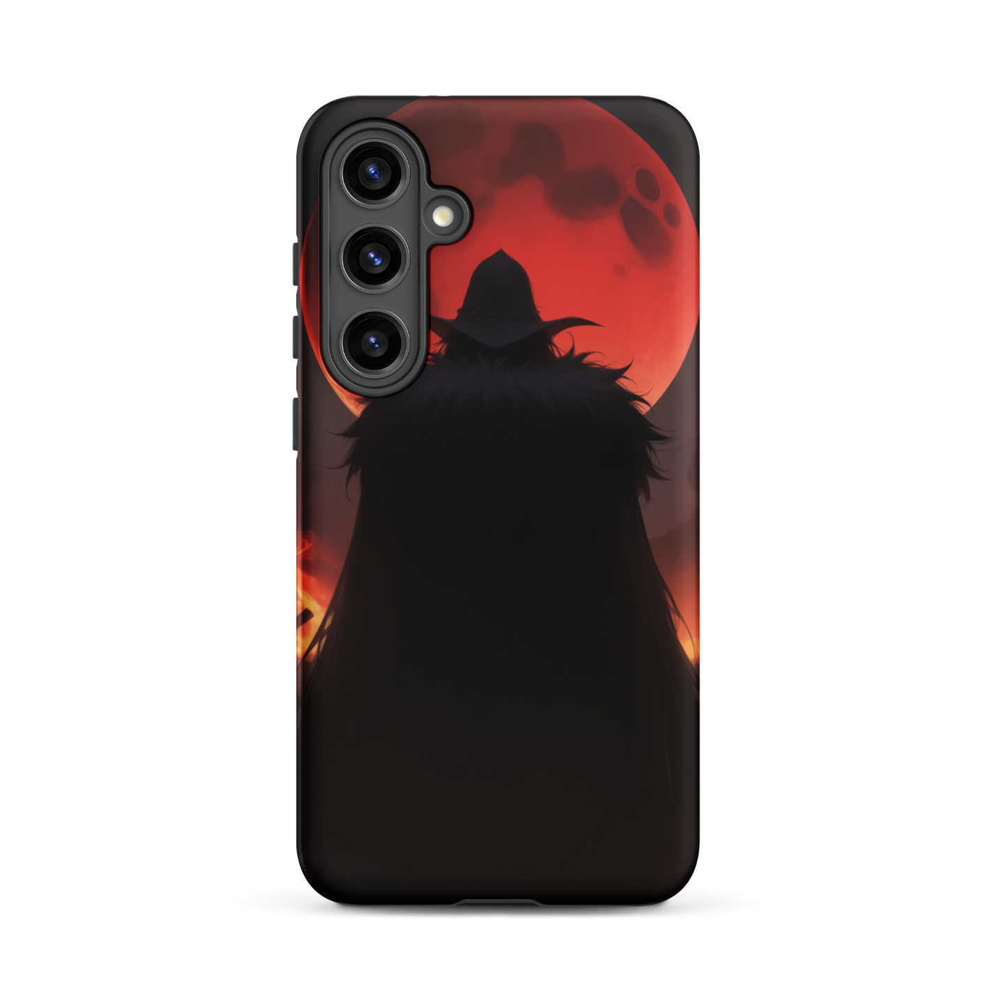 Coque Samsung® ombre de la lune rouge - Samsung Galaxy S24 Plus - Double Couche Rigide - SoulCase