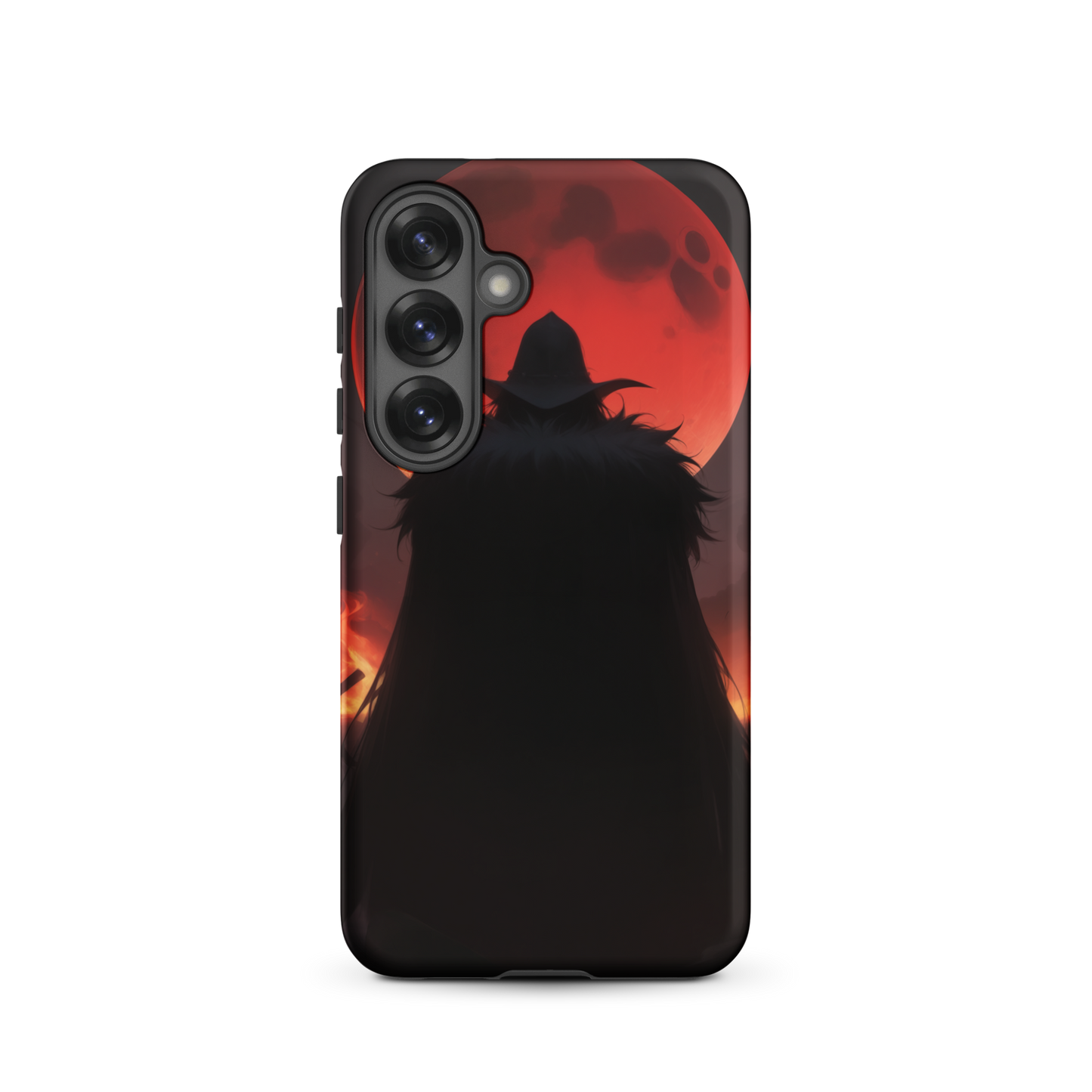 Coque Samsung® ombre de la lune rouge - Samsung Galaxy S25 - Double Couche Rigide - SoulCase